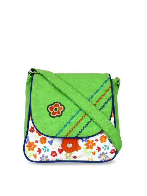 

Anekaant Green Printed Sling Bag