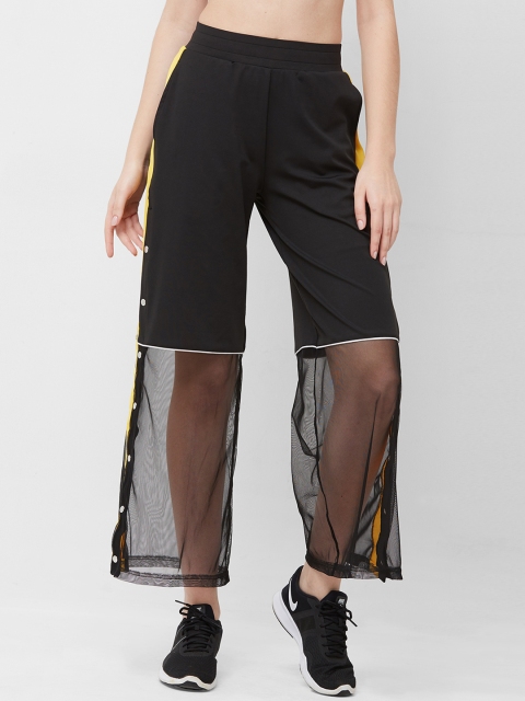 

Imagica Women Black and Yellow Colourblocked TZF KICKSTARTER PANT