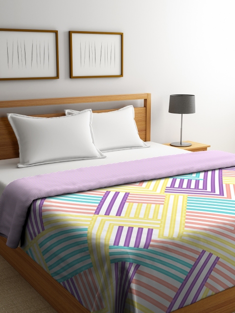

Portico New York Pink & Purple Geometric AC Room 120 GSM Double Bed Comforter