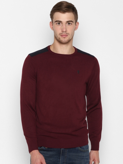 

Red Tape Men Maroon Solid Sweater