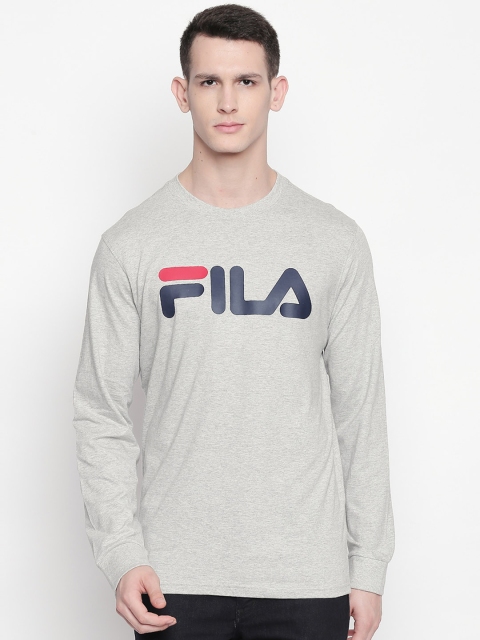 

FILA Men Grey Printed Round Neck T-shirt