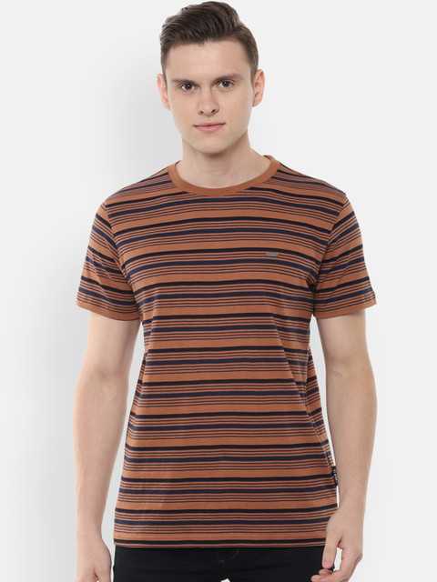 

Van Heusen Sport Men Brown Striped Round Neck T-shirt