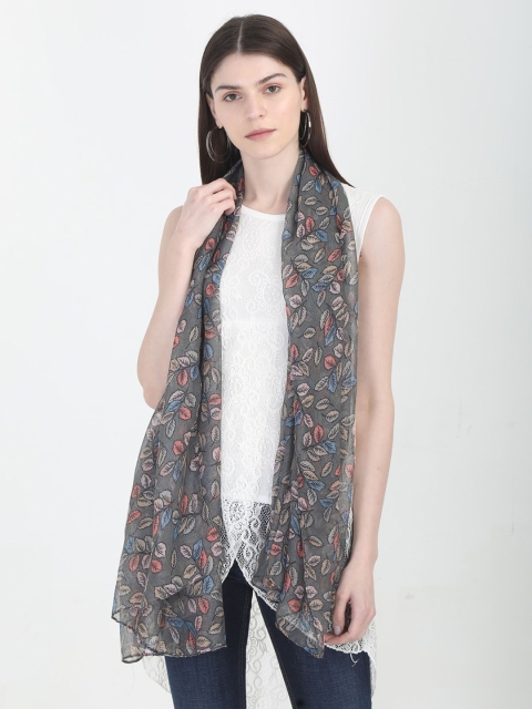 

FabSeasons Women Grey Printed Scarf