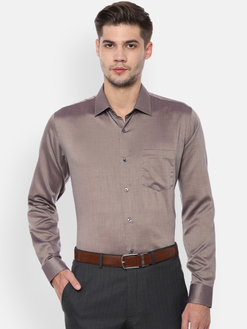 

Van Heusen Men Grey Slim Fit Self Design Formal Shirt