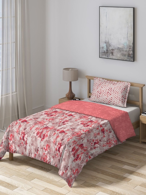 

DDecor Red Floral Summer 150 GSM Single Bed Comforter