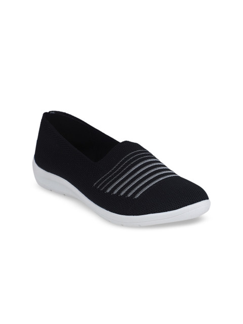 

pelle albero Women Black Knitted Slip-On Sneakers