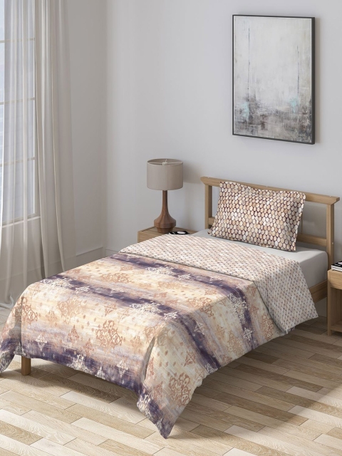 

DDecor Brown & Navy Blue Ethnic Motifs Summer 150 GSM Single Bed Comforter