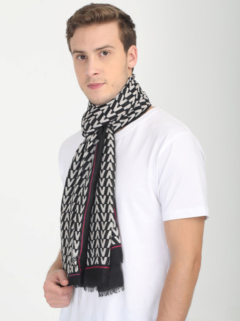 

FabSeasons Unisex Black & White Printed Scarf