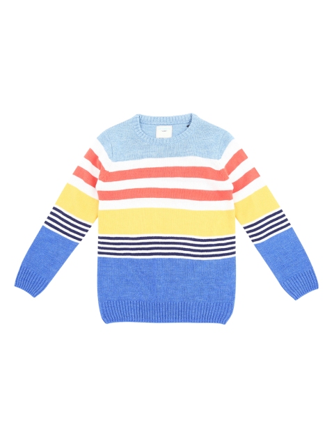 

Pantaloons Junior Boys Multicoloured Striped Sweater, Multi