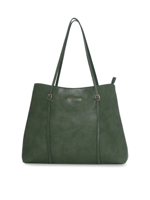 

David Jones Green Solid Shoulder Bag