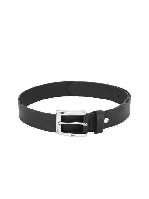 

Parx Men Black Solid Leather Belt