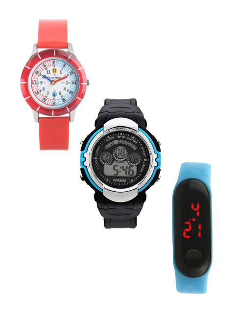 

Fantasy World Kids Set Of 3 Watches, Red