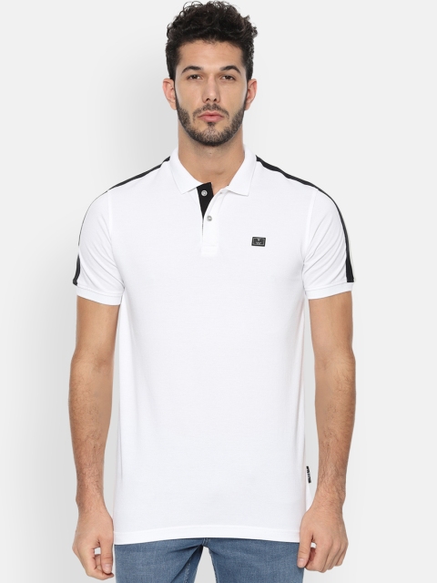 

Van Heusen Sport Men White Striped Polo Collar T-shirt