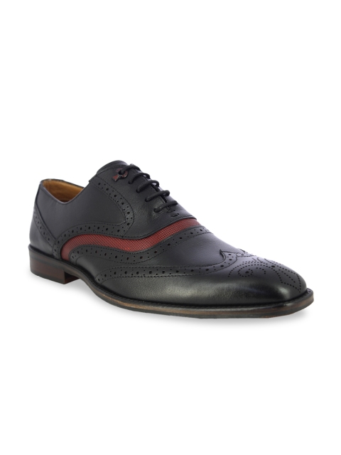 

Alberto Torresi Men Black Solid Leather Brogues