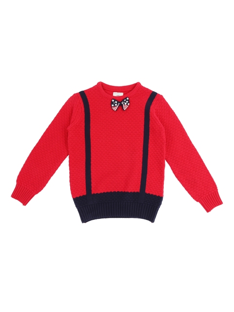 

Pantaloons Junior Boys Red Printed Sweater