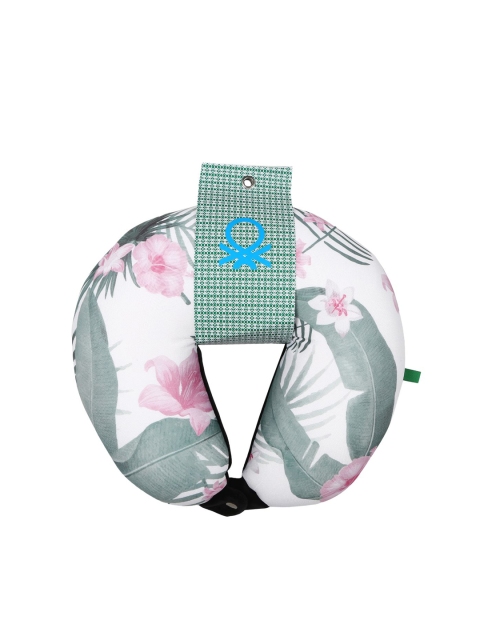 

United Colors of Benetton Unisex Grey & White Printed Neck Pillow