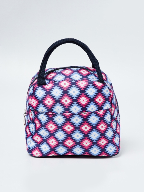 

Ginger by Lifestyle Navy Blue Printed Handheld Bag