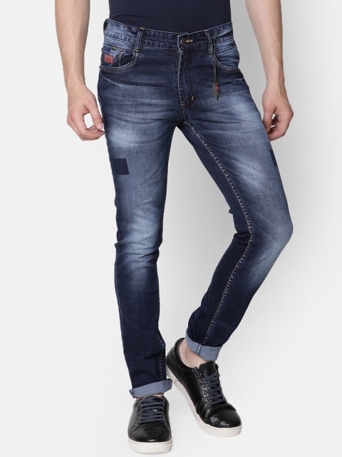 

CINOCCI Men Blue Skinny Fit Mid-Rise Clean Look Stretchable Jeans