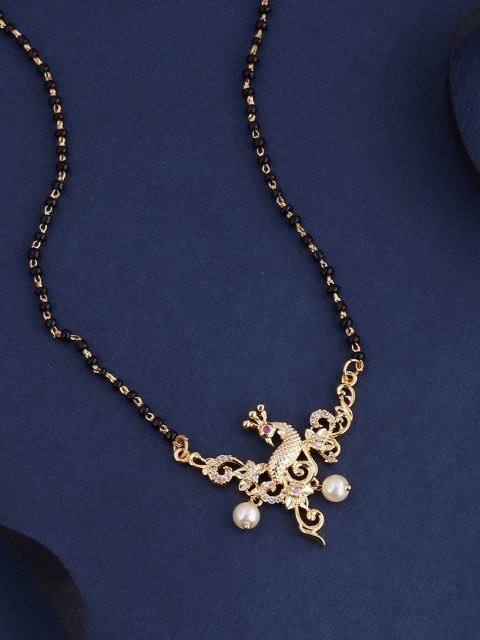 

Voylla Gold-Plated Peacock Motif Mangalsutra