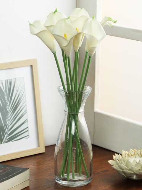 

PolliNation Set of 10 White Artificial Callalily Flower Stems