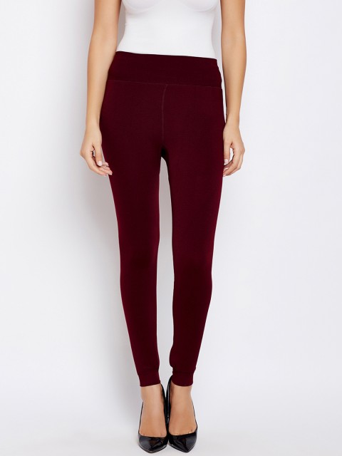 

Golden Girl Women Maroon Solid Thermal Bottoms