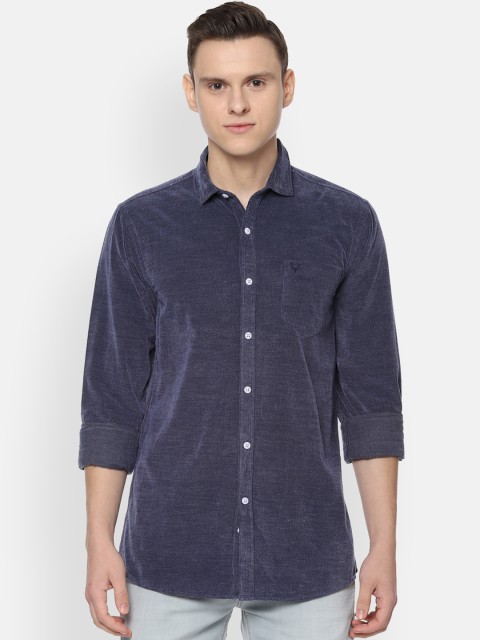 

Solly Jeans Co. Men Navy Blue Regular Fit Self Design Casual Shirt