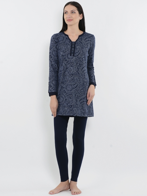 

Sweet Dreams Women Navy Blue Printed Night suit