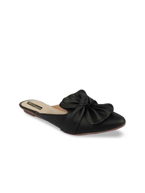 

Shoetopia Women Black Solid Mules