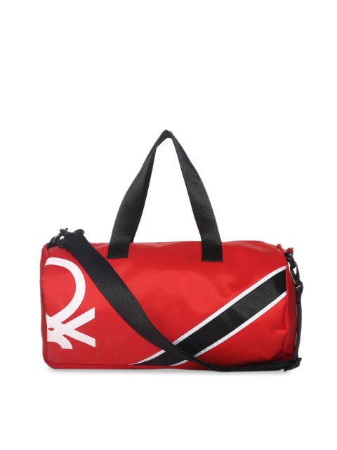 

United Colors of Benetton Unisex Red Printed Duffel Bag