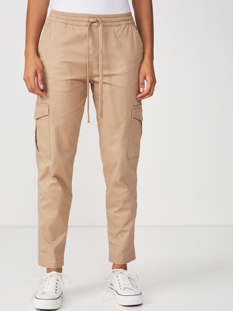 

COTTON ON Women Beige Regular Fit Solid Cargos