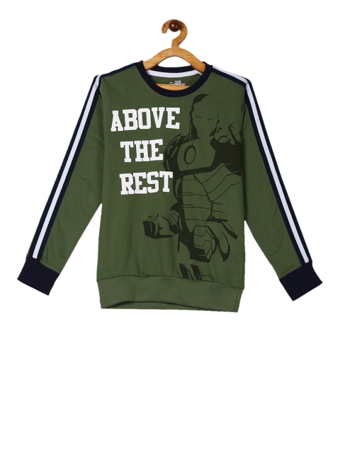 

Colt Boys Green Printed Sweatshirt, Gold