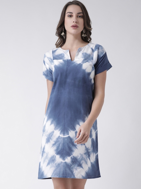 

pinwheel Women Dyed Navy Blue A-Line Dress