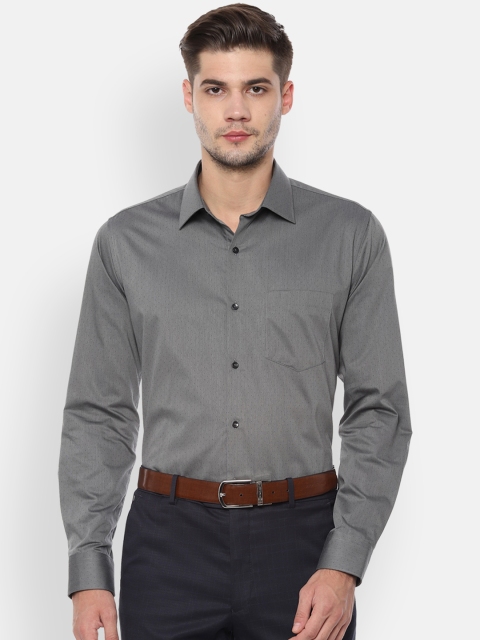 

Van Heusen Men Grey Slim Fit Self Design Formal Shirt