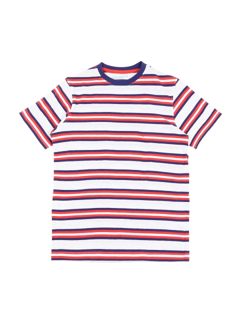

Pantaloons Junior Boys Red Striped Round Neck T-shirt