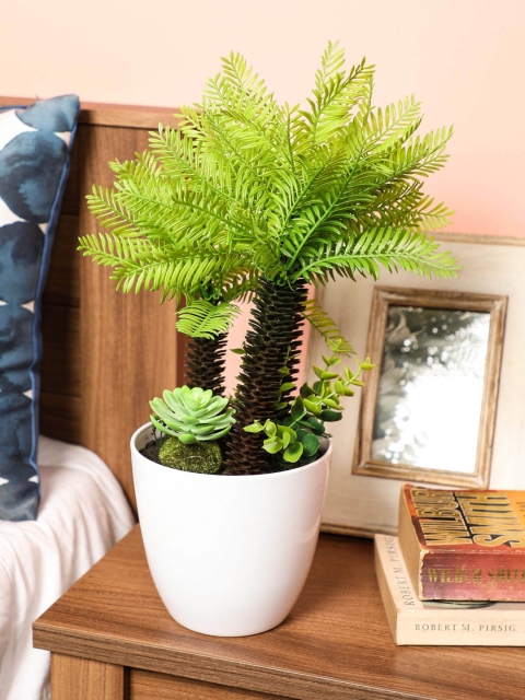 

PolliNation Green Artificial Palm Bonsai Plant With Pot