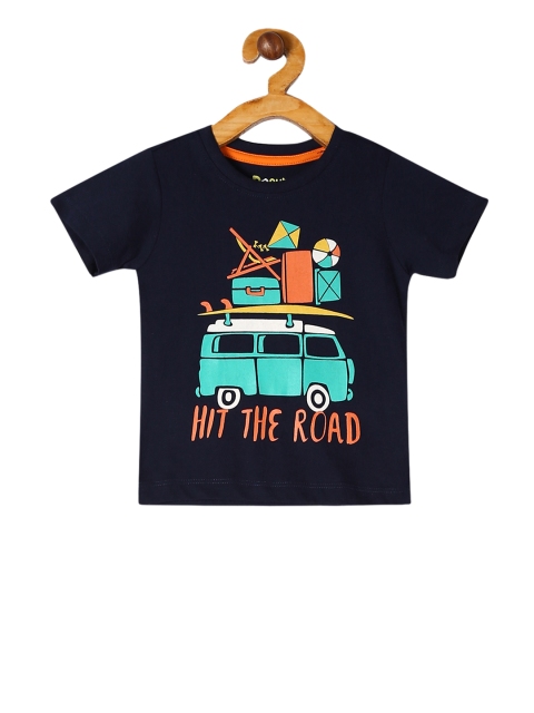 

Donuts Boys Navy Blue Printed Round Neck T-shirt
