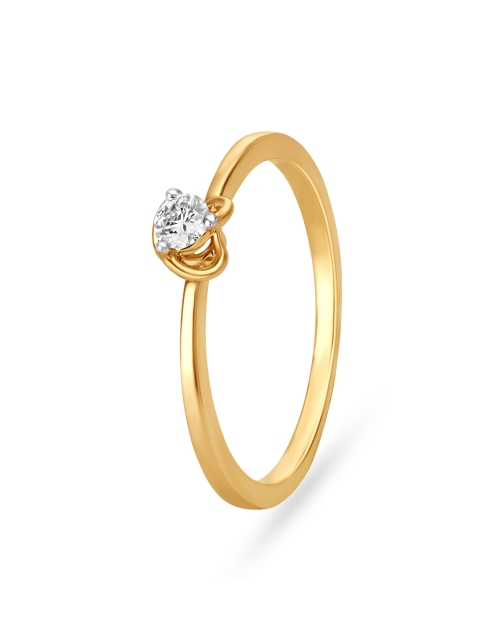 

Mia by Tanishq 14KT Gold Diamond Ring for Women in Three-Petal Flower Design