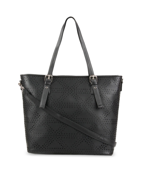 

Toteteca Black Textured Shoulder Bag