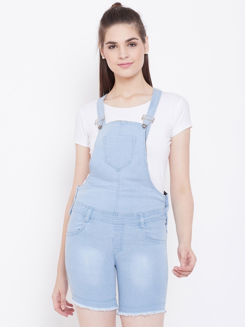 

Nifty Women Blue Slim Fit Solid Dungarees
