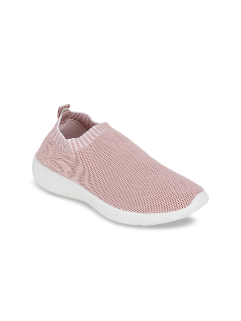 

People Women Pink Woven Design Slip-On Sneakers