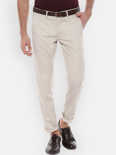 

Louis Philippe Sport Men White Slim Fit Self Design Regular Trousers