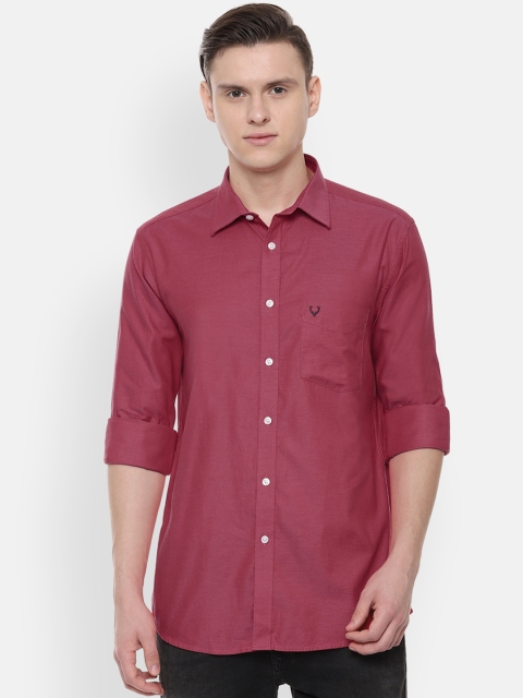 

Allen Solly Men Maroon Slim Fit Solid Casual Shirt