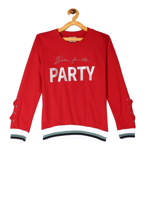 

Cherokee Girls Red Printed Sweatshirt