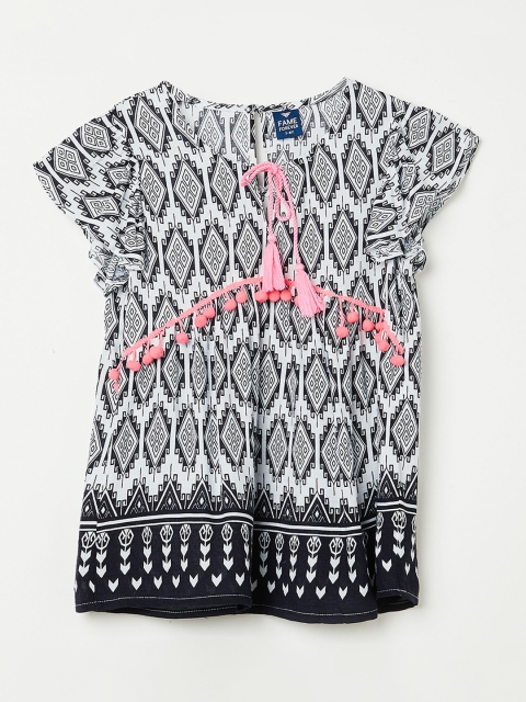 

Fame Forever by Lifestyle Girls White Printed A-Line Top