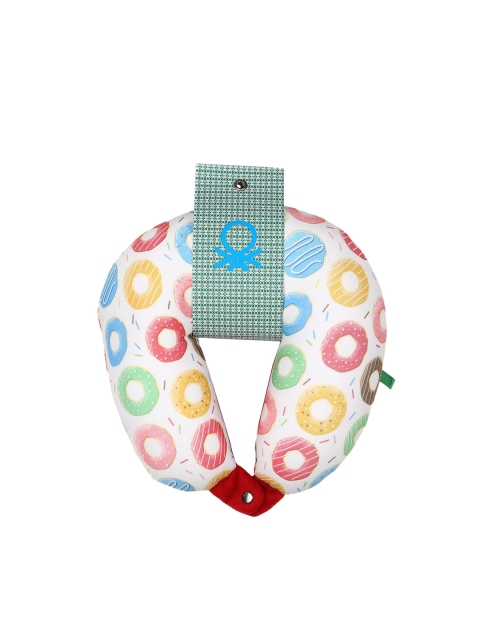 

United Colors of Benetton Unisex White & Yellow Printed Neck Pillow