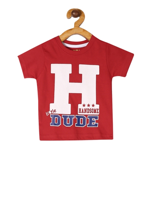 

Donuts Boys Red Printed Round Neck T-shirt
