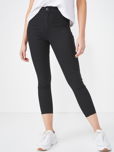 

COTTON ON Women Black Skinny Fit High-Rise Clean Look Jeans
