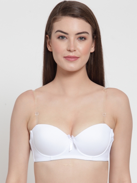 

PrettyCat White Solid Underwired Lightly Padded T-shirt Bra PC-20193-32B