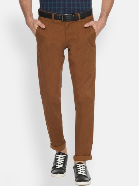 

Van Heusen Sport Men Brown Slim Fit Self Design Regular Trousers