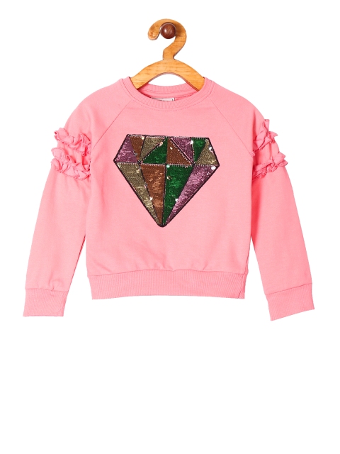 

Cherokee Girls Pink Embellished Sweatshirt